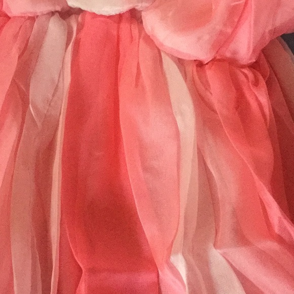 Ombre’ Peachy Pink White Criss Cross Romper Maxi - Picture 8 of 9